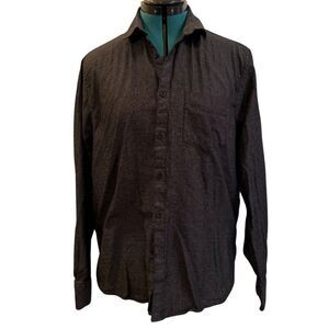 Marc Anthony Button-up Long Sleeve Shirt - Size Medium, Black